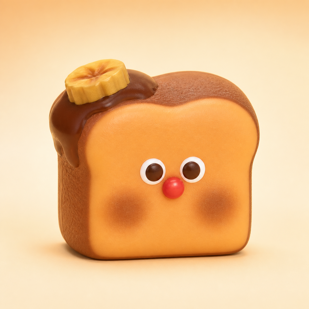 Mido Red Nose Banana Toast Squishy