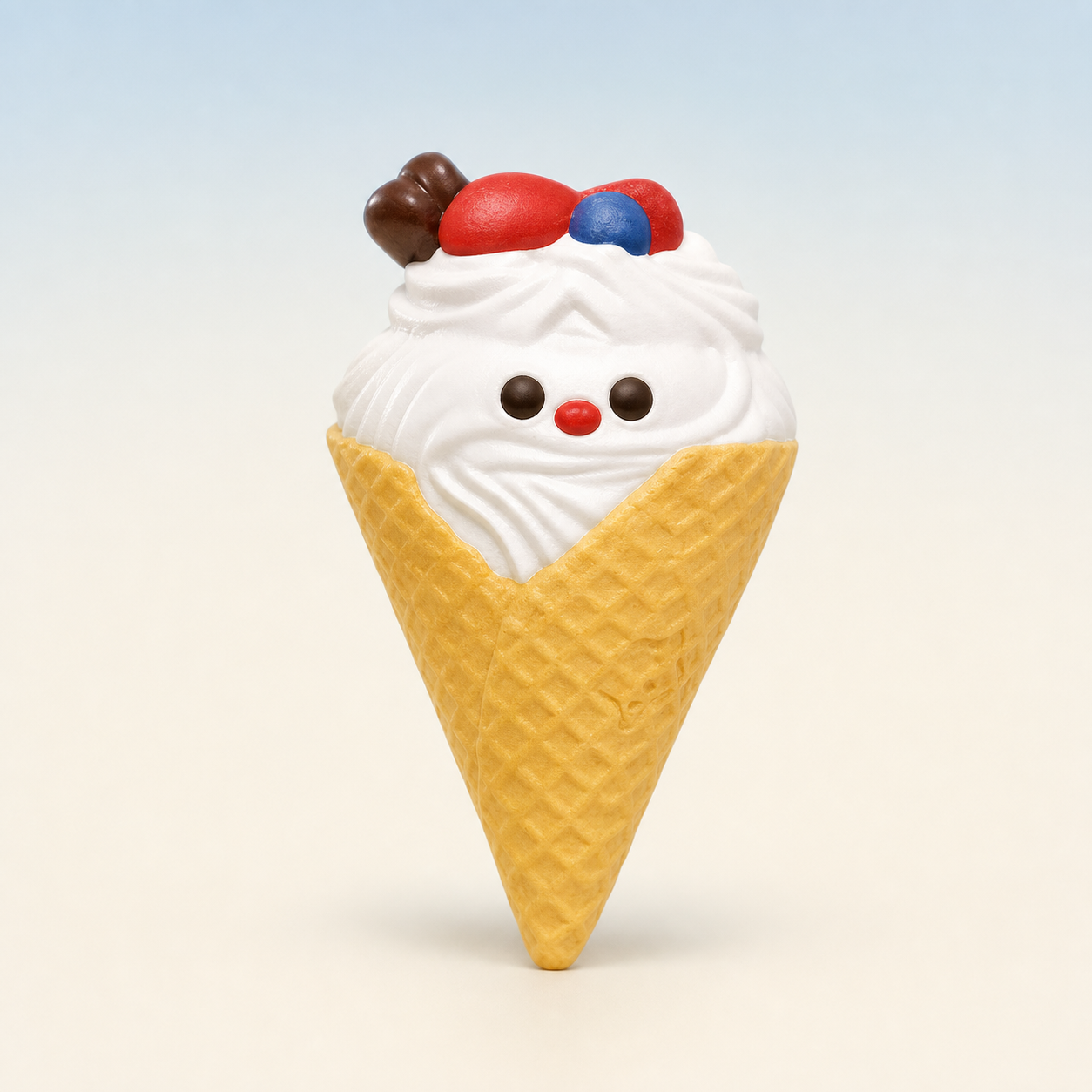 Mido Red Nose Ice Cream Cone Squishy