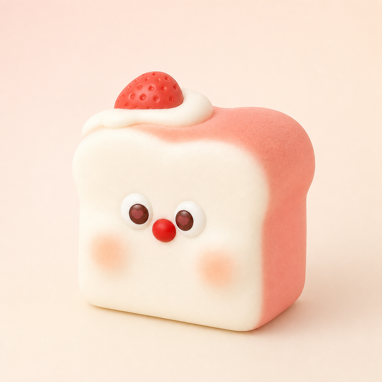Mido Red Nose Strawberry Toast Squishy
