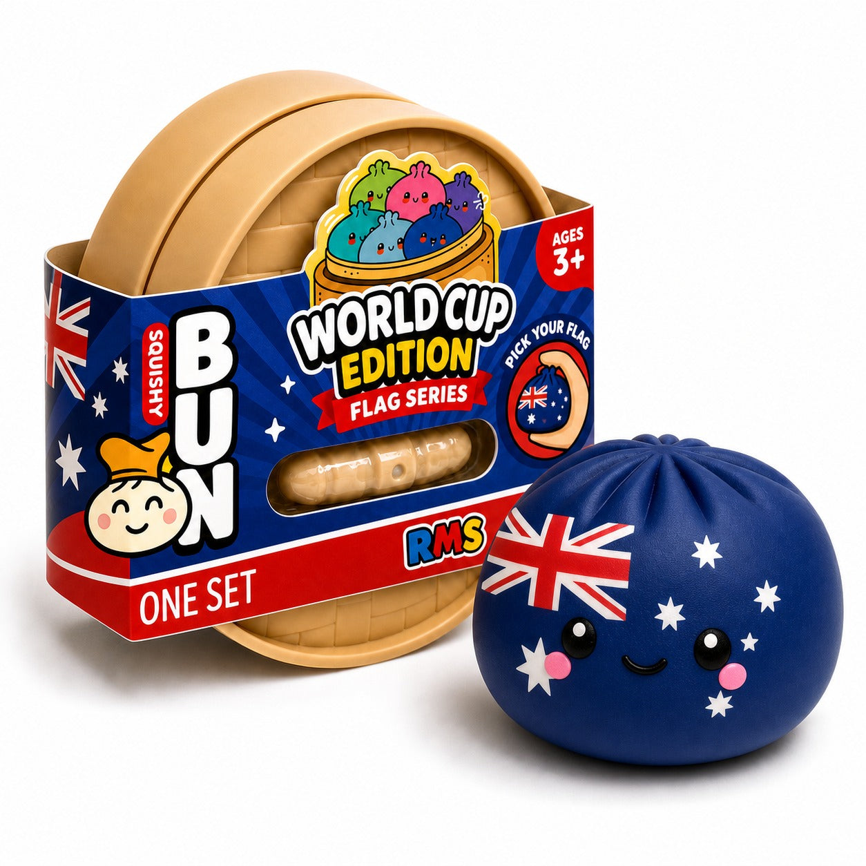 World Cup Dumpling Squishy flag lineup